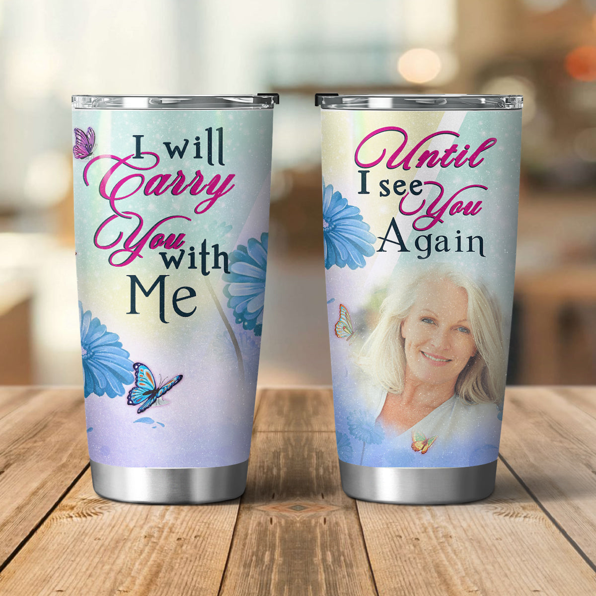 I Will Carry You With Me Personalized Memorial Tumbler 20oz
