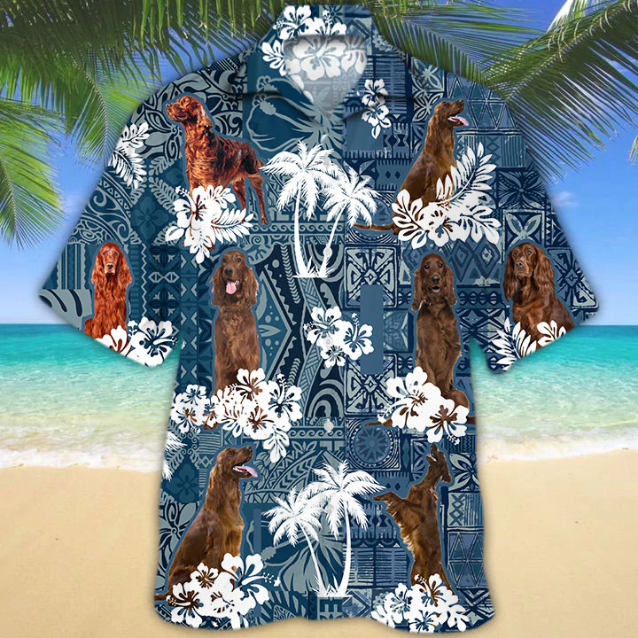 Irish Setter Hawaiian Shirt new