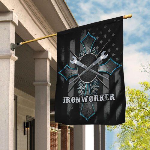 Ironworker Garden Flag, House Flag