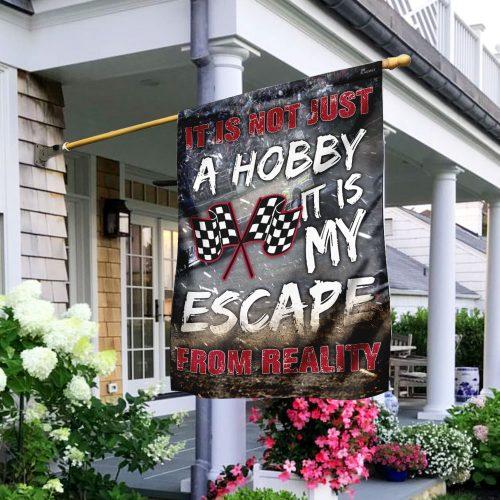 It Is My Escape From Reality Dirt Track Racing Garden Flag, House Flag