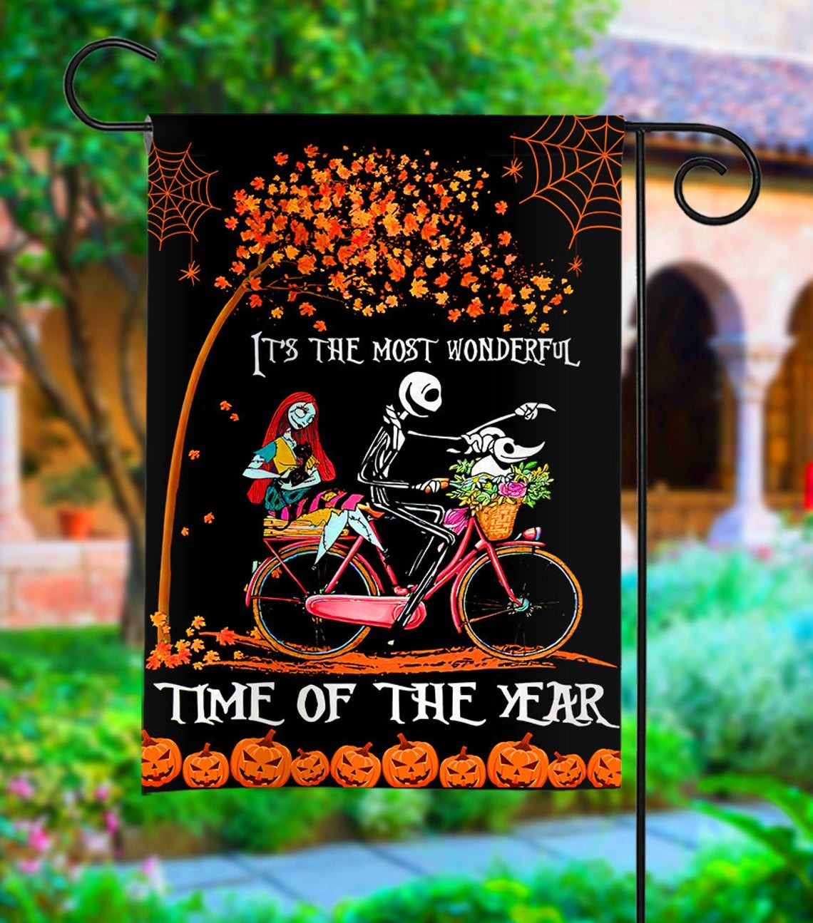 It's The Most Wonderful Time Of The Year Garden Flags, Halloween Flag, Happy Halloween, Halloween Decoration, House Flag And Garden Flag