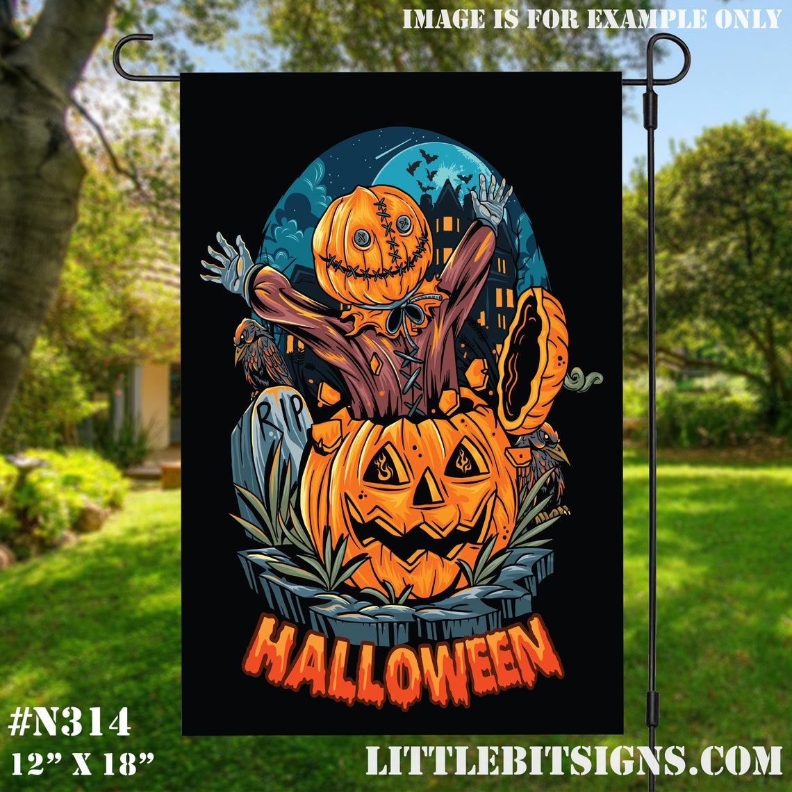 JackoLantern Garden Flags, Halloween Flag, Happy Halloween, Halloween Decoration, House Flag And Garden Flag