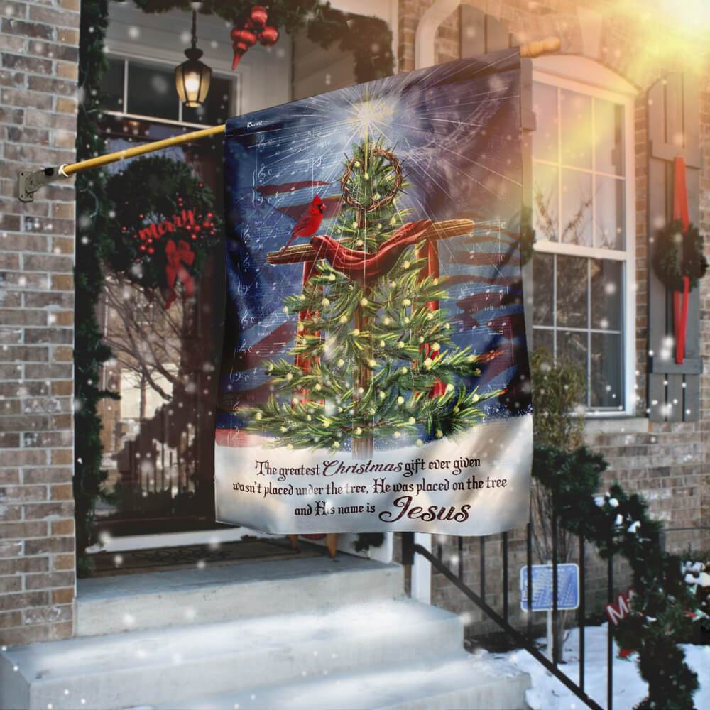 Jesus Christ The Greatest Gift Christmas Garden Flag, House Flag