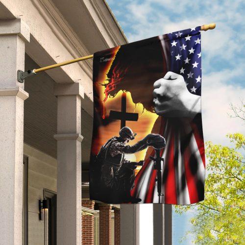 Jesus Christian Veteran American Garden Flag, House Flag