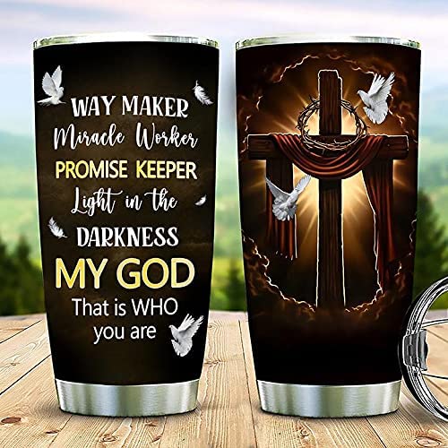Jesus Gifts Way Maker Miracle Worker Promise Keeper Light In The Darkness Tumbler