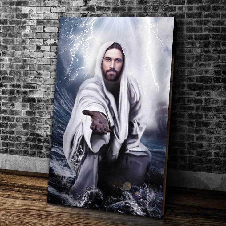 Jesus Reaching Hand Come Follow Me Jesus Christ Christian Canvas And Poster, Wall Decor Visual Art