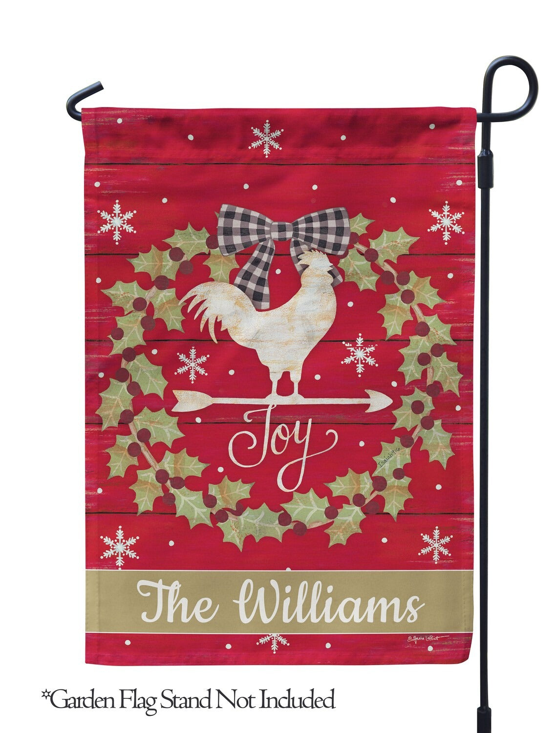 Joy Christmas Rooster Garden Flag And House Flag, Christmas decoration, Christmas Decor