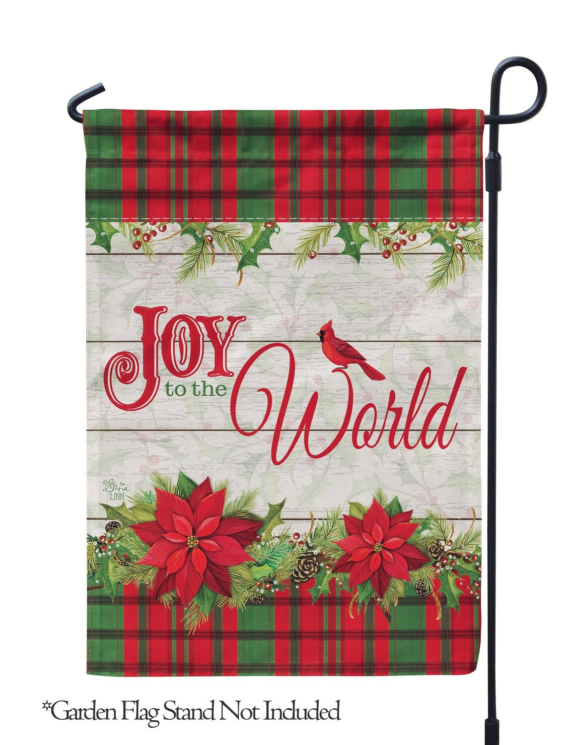 Joy to the World Poinsettias Garden Flag And House Flag, Christmas decoration, Christmas Decor