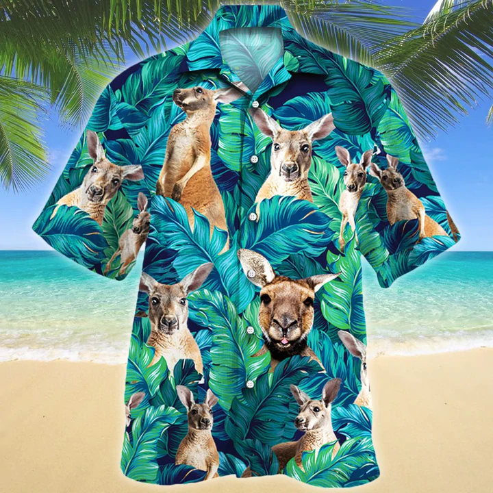 Kangaroo Lovers Gift Hawaiian Shirt, Animal Hawaiian Shirt Men, women, Gift for Kangaroo lovers