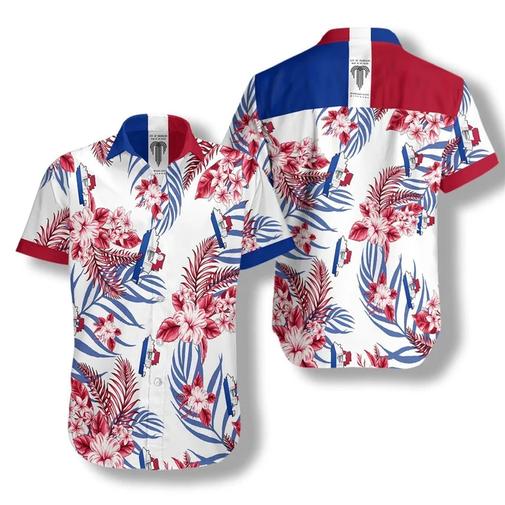 Kansas City Proud With White Skin Pattern Hawaiian Shirt