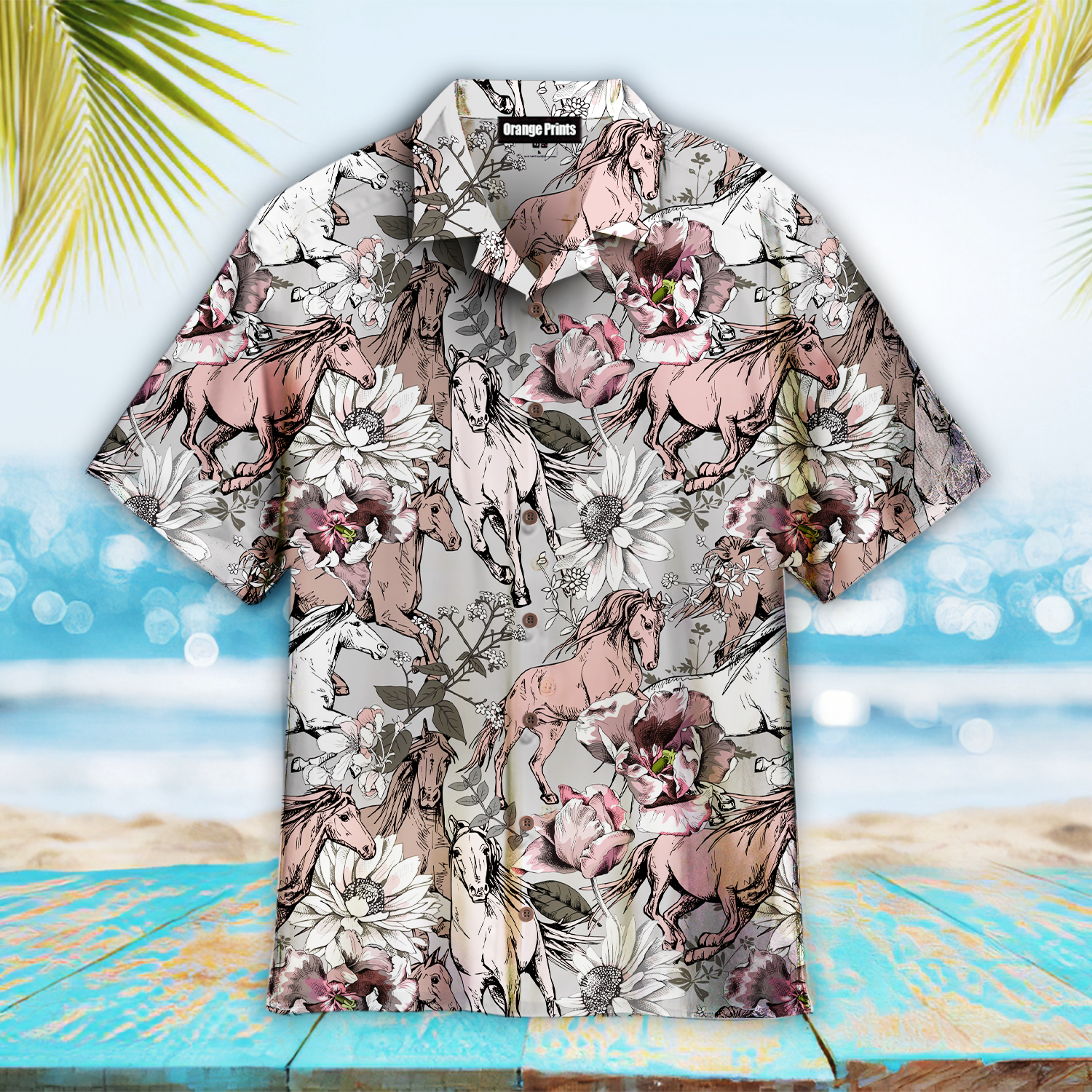 Kentucky Derby Floral Horses Hawaiian Shirt, Horse Hawaiian Shirt For Men & Women Summer Gifts