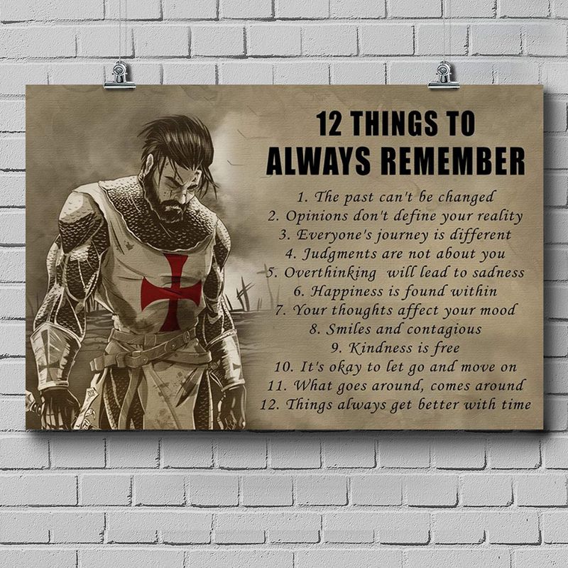 Knight Templar Things To Always Remember Great Gift For Any Occasion Canvas And Poster Wall Art