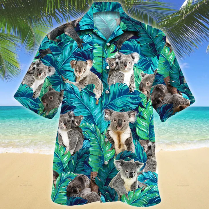 Koala Lovers Gift Hawaiian Shirt, Animal Hawaiian Shirt Men, women, Short Sleeve Hawaiian Aloha Shirt
