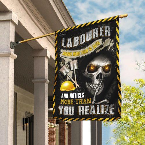 Labourer Skull Knows More Than He Says Garden Flag, House Flag