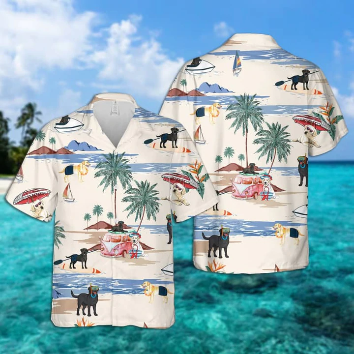 Labrador Retriever Summer Beach Hawaiian Shirt, Hawaiian Shirts for Men Women Short Sleeve Aloha Beach Shirt