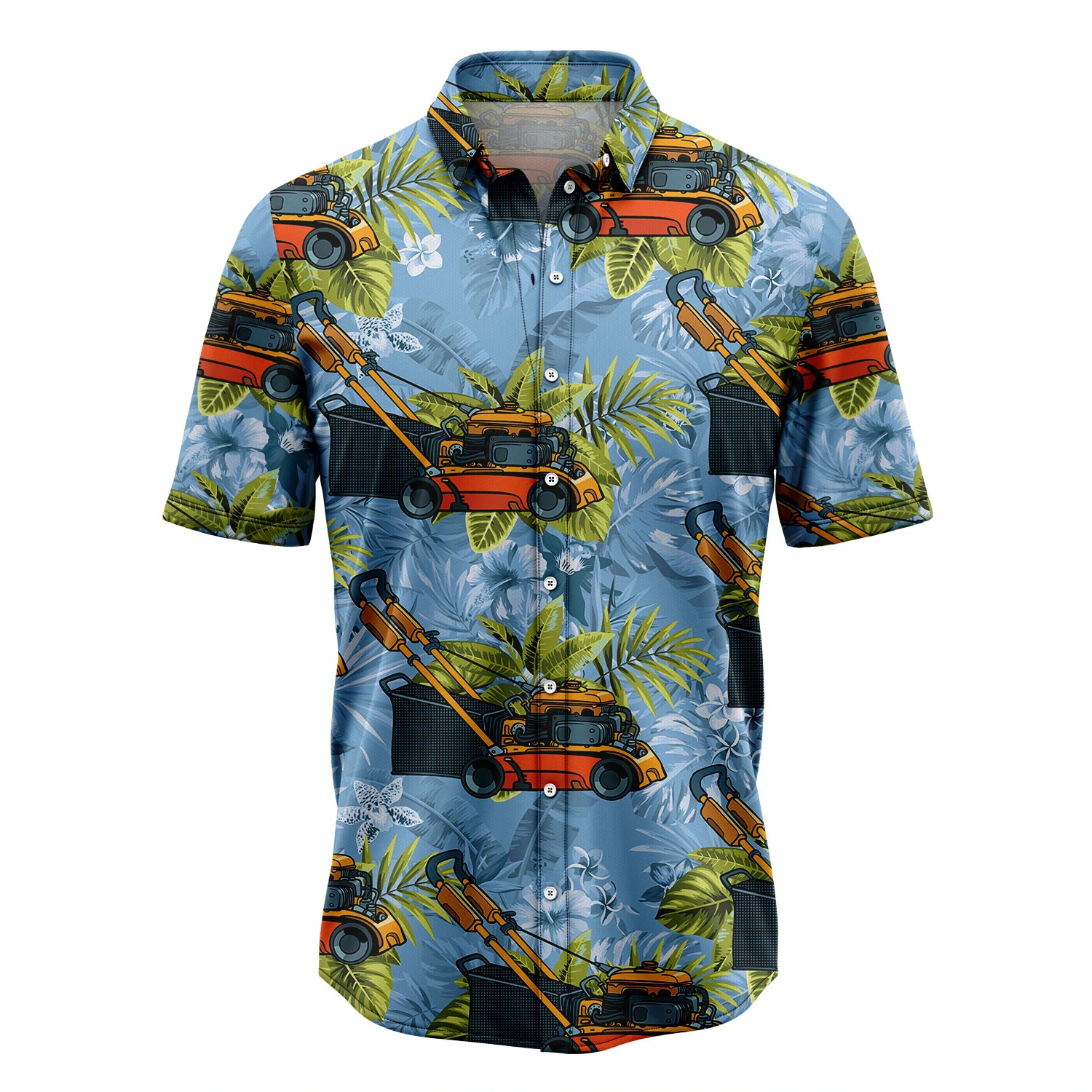 Lawn Mower Tropical Hawaiian Shirt, Summer gift, Hawaiian Shirts for Men, Aloha Beach Shirt