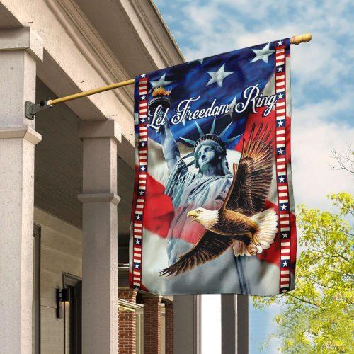 Let Freedom Ring Garden Flag, House Flag