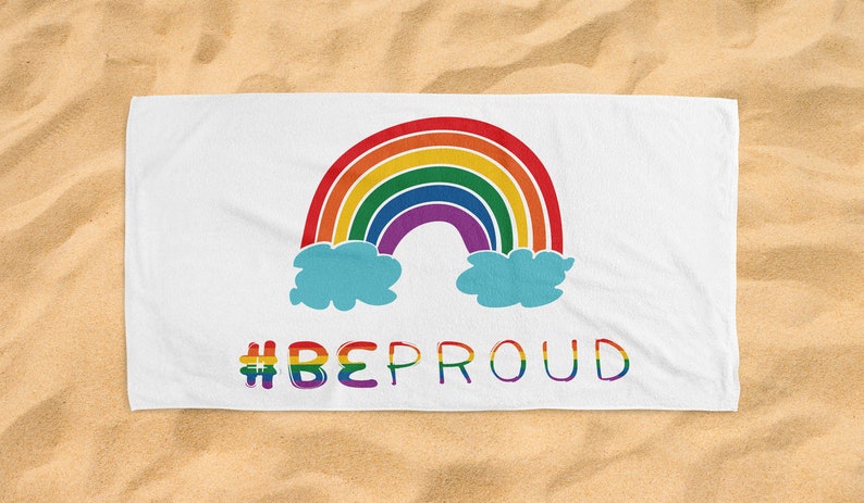 LGBT Gendar LGBTQ Gay Pride White Lesbian Bisexual Transgender Design Beach Towel Gift