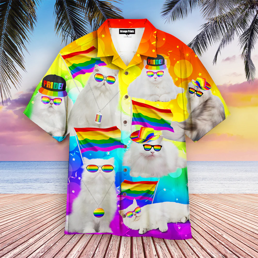 LGBT Happy Cats Pride Month Hawaiian Shirt, Pride shirt, LGBT shirt