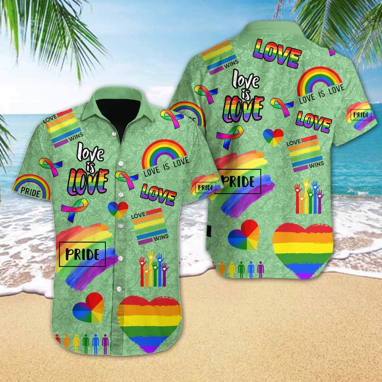 LGBT Love Is Love Pride Hawaiian Shirt, Lgbt Pride, Gift For Lover, Lgbtq shirt