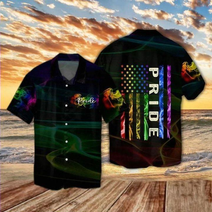 LGBT Pride Flag Hawaiian Shirt, LGBT shirt, Lesbian shirt, gay shirt