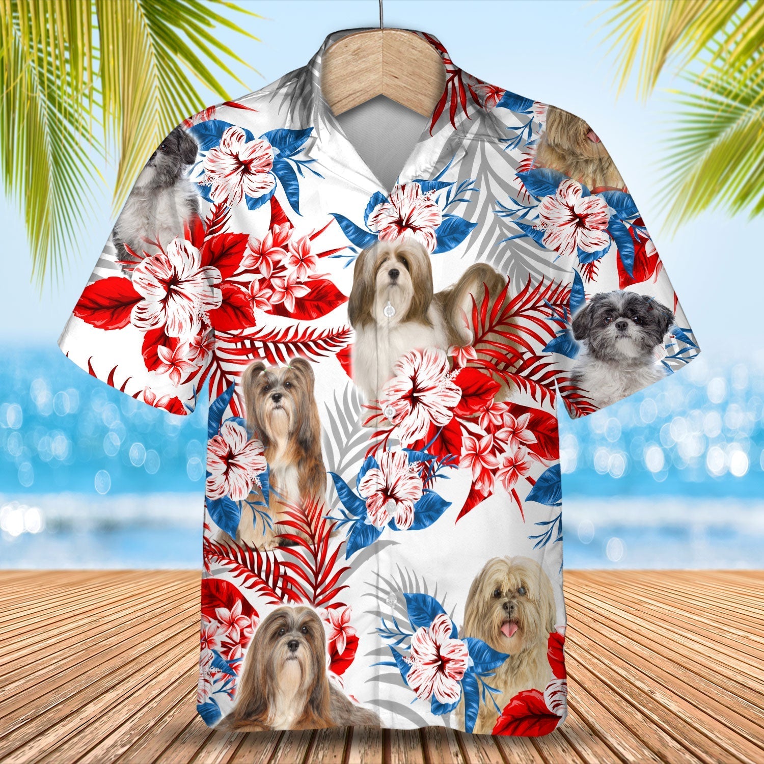 Lhasa Apso Hawaiian Shirt - Summer aloha shirt, Hawaiian shirt for Men and women