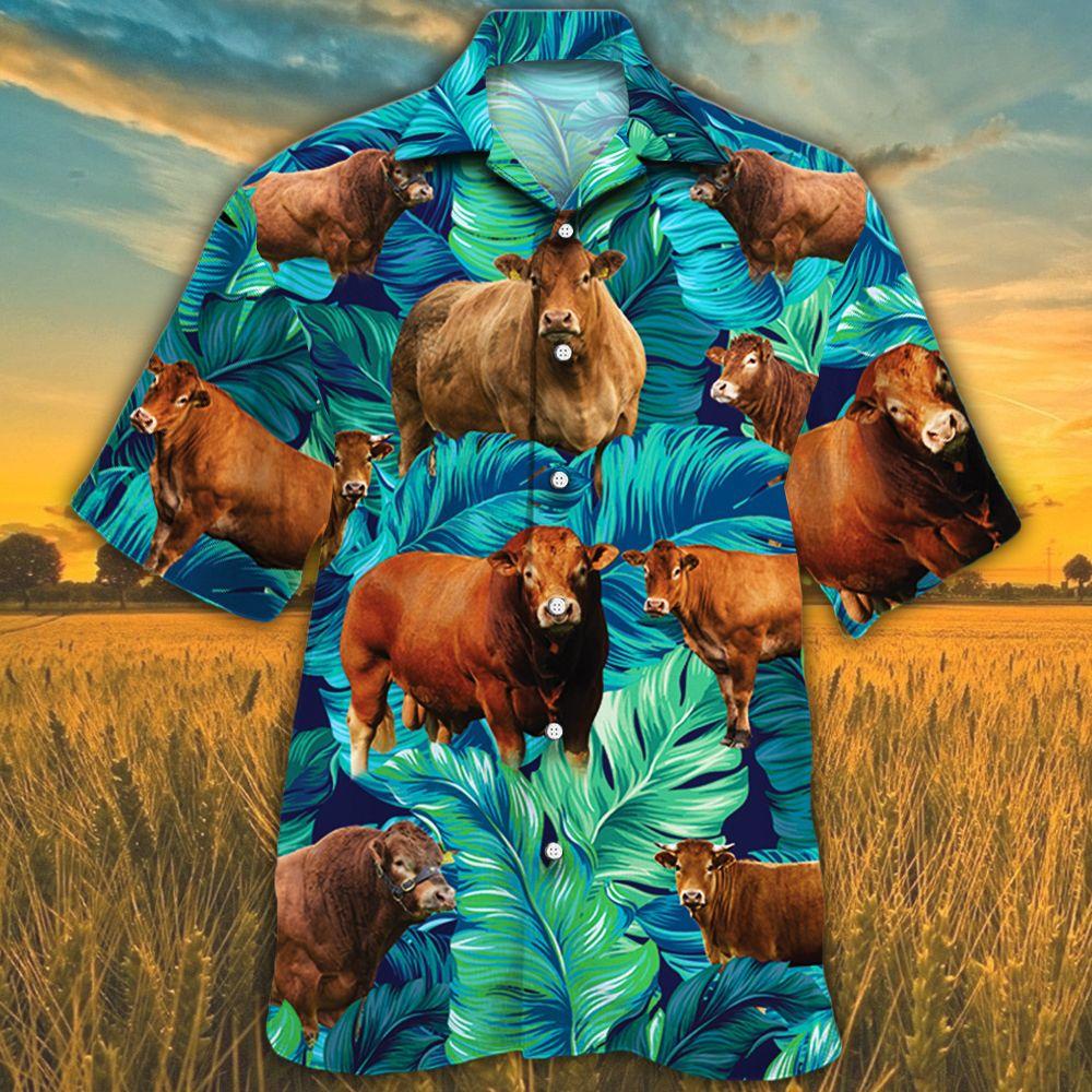 Limousin Cattle Lovers Hawaiian Shirt, Cow Hawaiian Shirt For Men & Women Summer Gifts