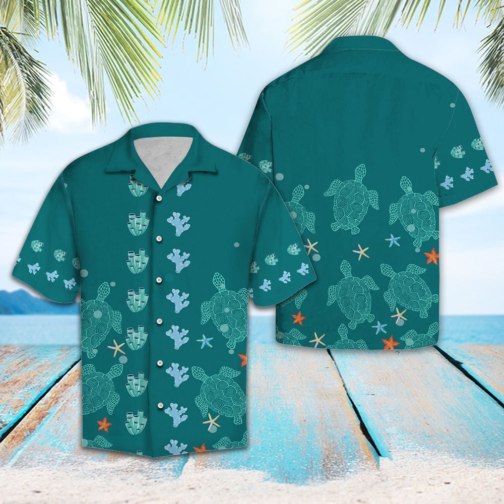 Lovely Turtle Hawaiian Shirt, Turtle Lover Hawaiian Shirt For Men & Women