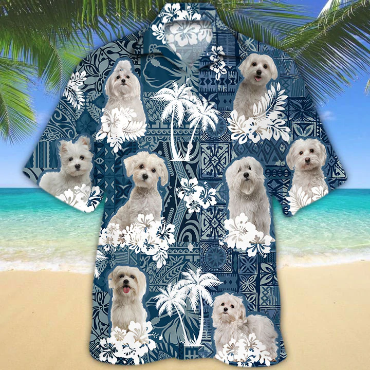 Maltese Hawaiian Shirt