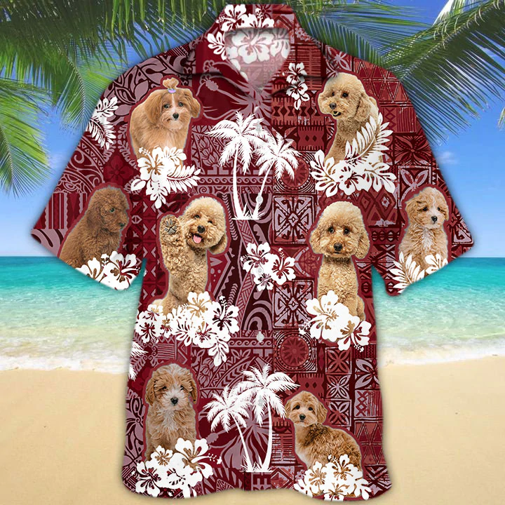 Maltipoo Hawaiian Shirt, Gift for Dog Lover Shirts, Maltipoo Beach Shirt, Men's Hawaiian shirt