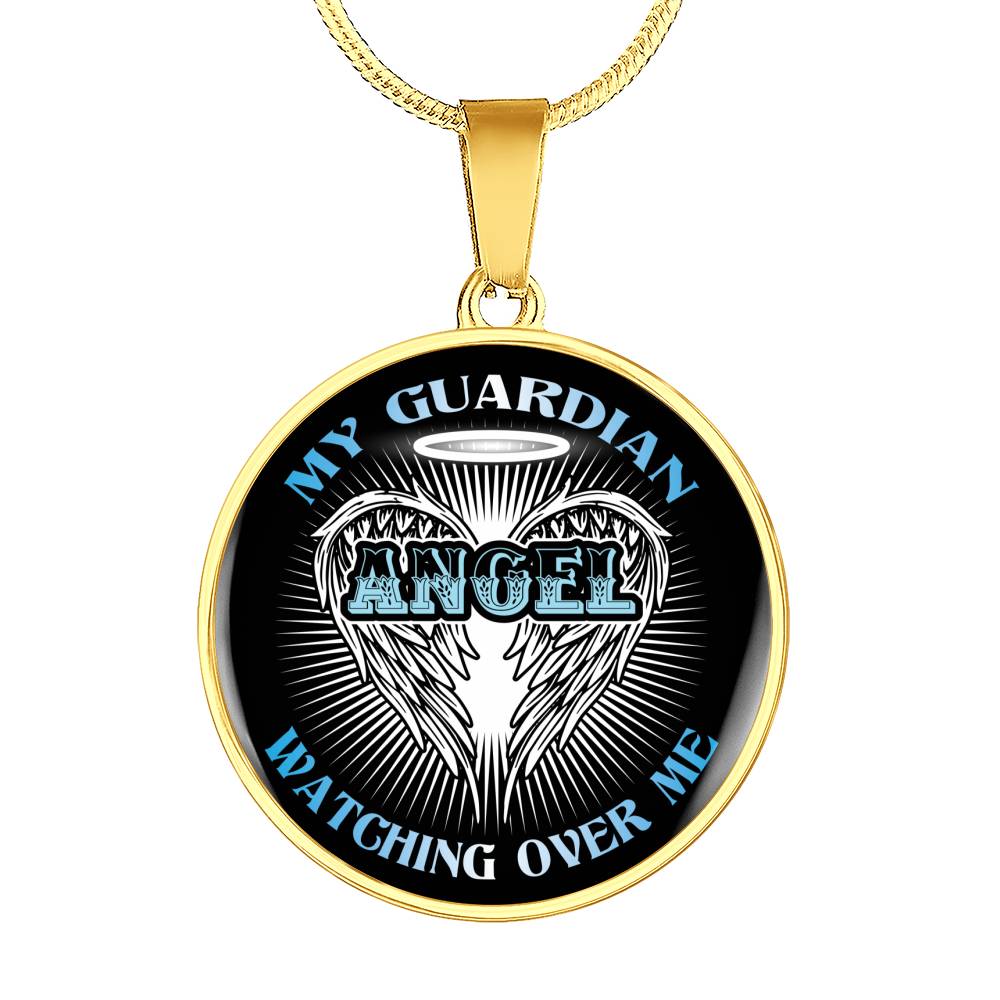 Memorial Necklace My Guardian Angel Watching Over Me Sympathy Gift